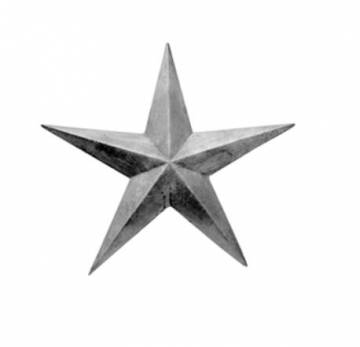 Image of item: 8-3/4" SINGLE FACE  alumimum star w/tabs