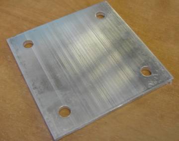 Image of item: 5" sq. FLOOR PLATE  1/4" Aluminum